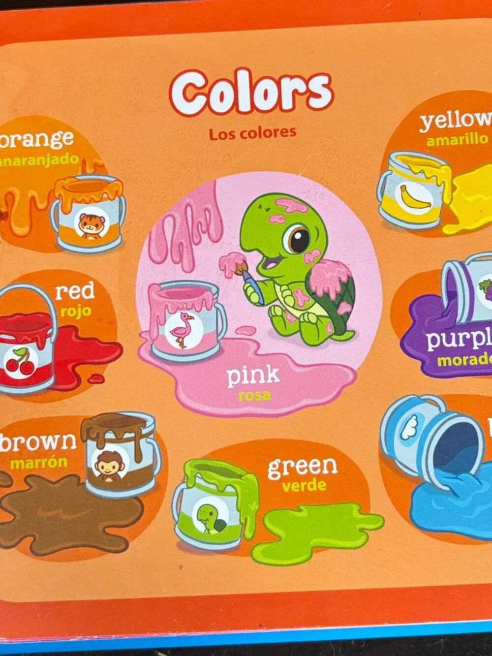 LeapFrog Learning Friends 100 Words Book Educational Bilingual English Spanish